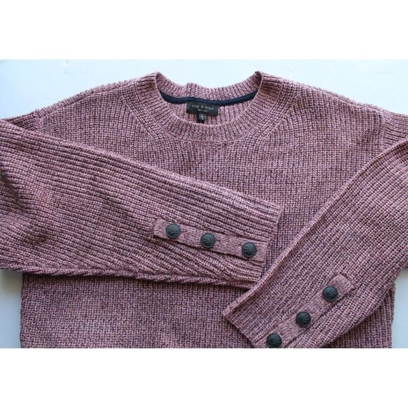 Rag & Bone Jubliee Crew Sweater Dusty Rose Size Large Merino Wool Knit - Picture 10 of 12